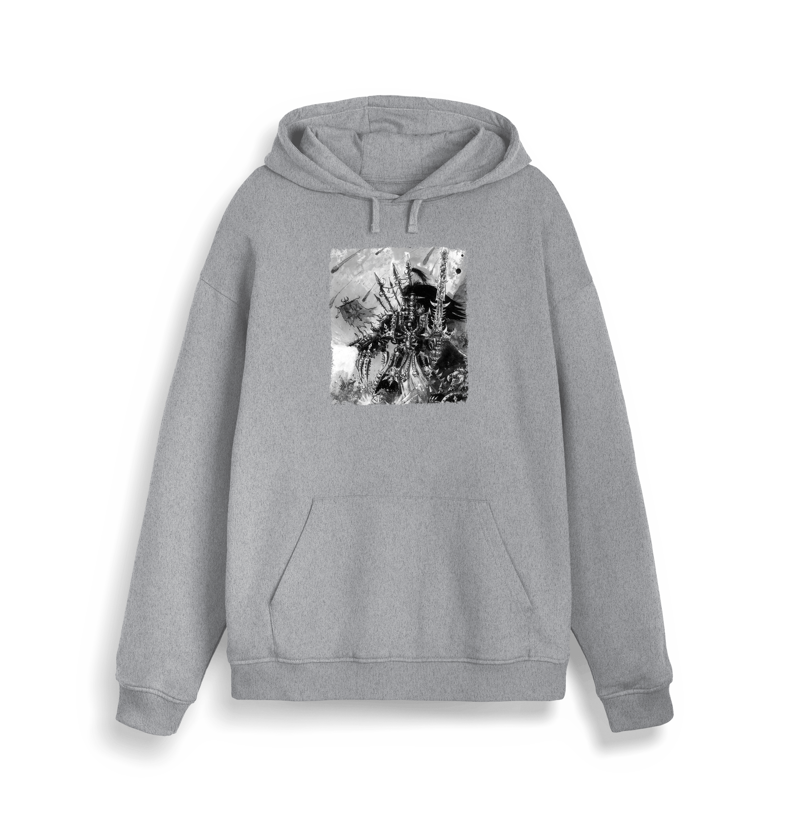 Heather Grey Printed Sweater Front